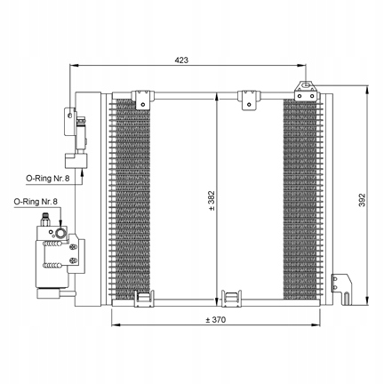 NRF RADIATOR AIR CONDITIONER OPEL 