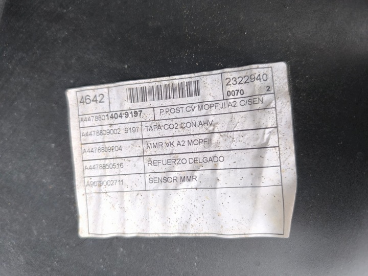 MERCEDES VITO W447 V-KLASA LIFT A4478850516 PARE-CHOCS ARRIÈRE ARRIÈRE ORIGINAL