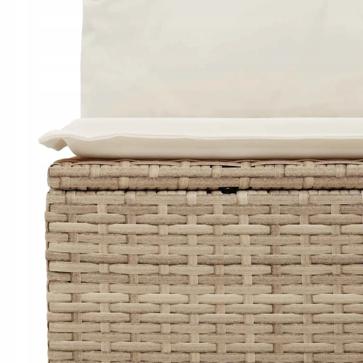 7-CZESCIOWY KIT SOF OGRODOWYCH AVEC POLIRATTANU I DREWNA, BEIGE 40-70
