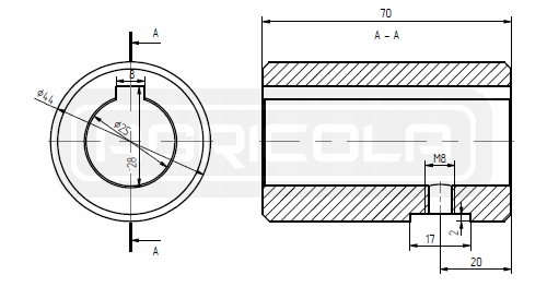 BLOQUE SILENCIOSO SPAWALNA NA EJE 25MM DO DEL MOTOR SMR BMR 