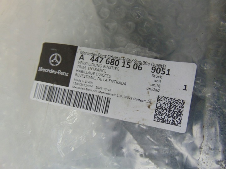 PROTECTION DEGRÉ GAUCHE AVANT MERCEDES VITO W447 A4476801506 NEUF ORIGINAL