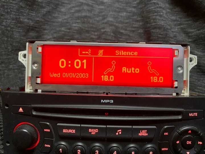 ROJO PANTALLA USB BLUETOOTH AC MONITOR - PEUGEOT 