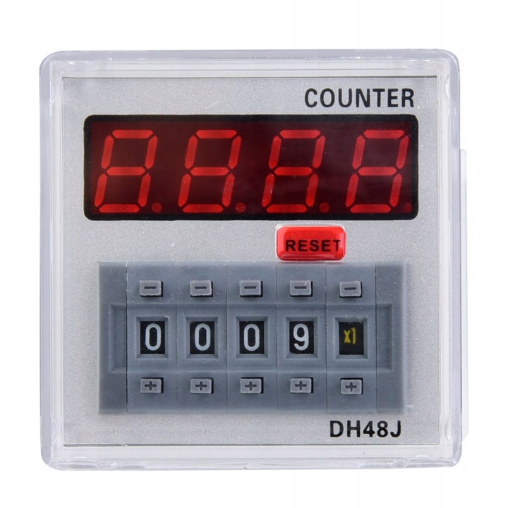 DH48J-A COMPTEUR LED NUMÉRIQUE RELAIS CZASOWE 1-9999 11PIN