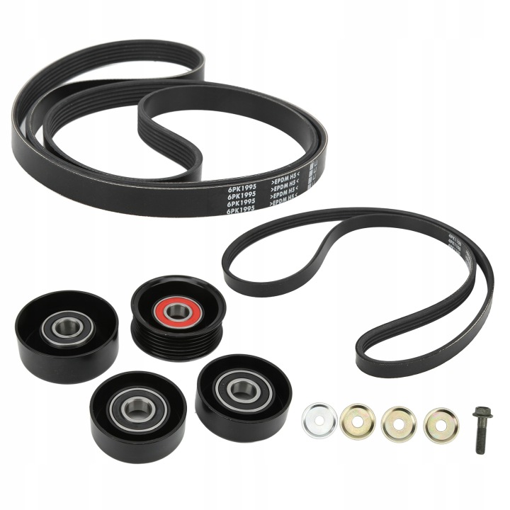 KIT ROUES POULIE TENDEUR COURROIE FYE337042 SUBSTITUT À NISKIM 5C