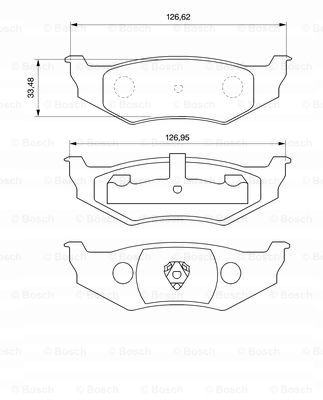 DISCOS ZAPATAS PARTE TRASERA BOSCH DODGE NEON II 