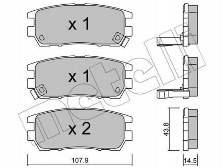 ZAPATAS PARTE TRASERA METELLI 22-0151-0 