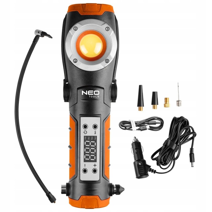 AMPOULE LAMPE DE POCHE ATELIER 800LM AVEC WBUDOWANYM COMPRESSEUR NEO COMPRESSEUR