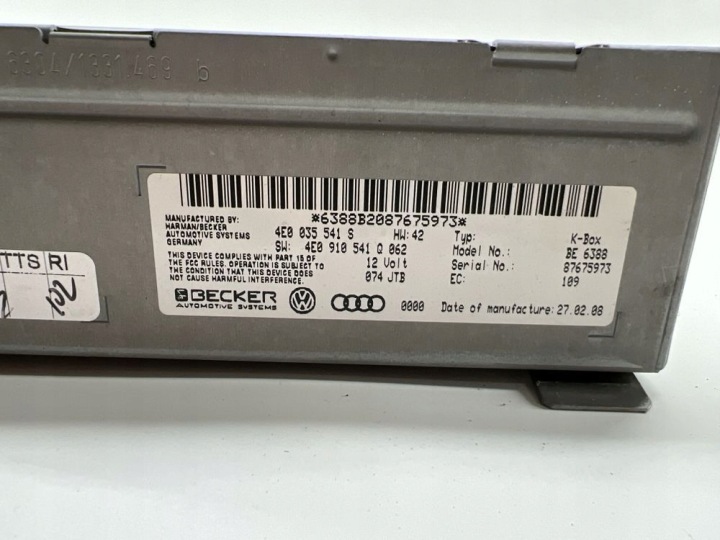 AUDI Q7 4L MODULE SYNTONISEUR RADIO 4E0910541Q