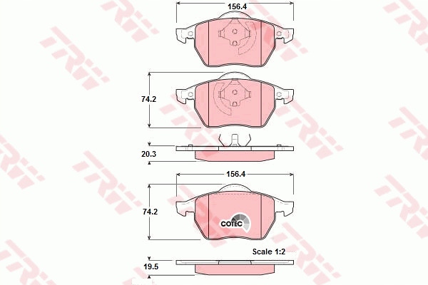 PADS BRAKE FRONT TRW DO VW VENTO 2.0 GL 