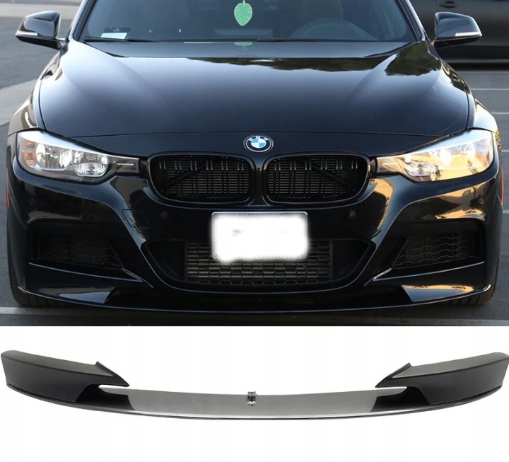 SPOILER DOUBLURE SPLITER AVANT BMW F30 F31 MODULE M-SPORT NOIR BRILLANT