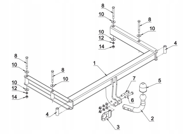 BARRA DE REMOLQUE GANCHO DE REMOLQUE AUDI A5 8T 2/5DRZ 07-16 +MODUL 7PIN 