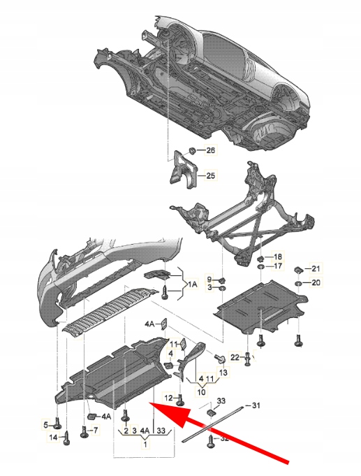 PROTECCIÓN DEL MOTOR AUDI A4 B8 A5 8T 2007-16 SPORTBACK 