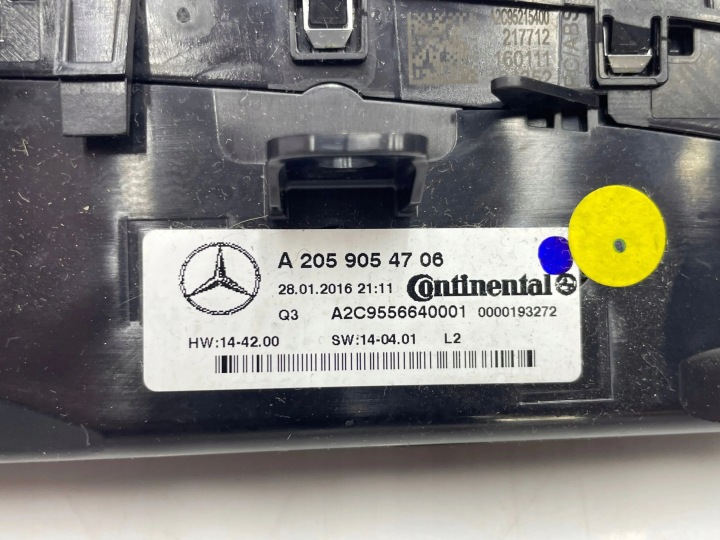 MERCEDES-BENZ C W205 2016 PANNEAU CLIMATISATION