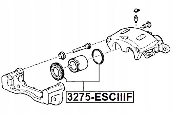 FEBEST JUEGO DE REPARACIÓN SOPORTE DE FRENADO DELANTERO CADILLAC ESCALADE 