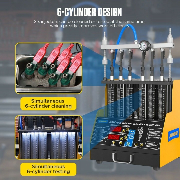 TESTEUR VERS NETTOYAGE INJECTEURS GDI MACHINE À LAVER