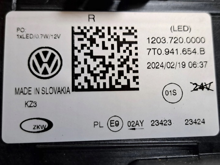VW T7 FJD LED CONDUITE DIURNE DROIT