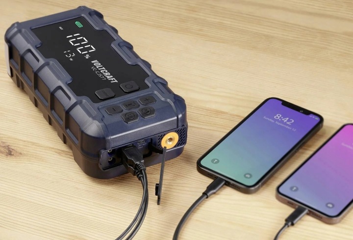 DISPOSITIF DÉMARRAGE BOOSTER POWERBANK COMPRESSEUR LAMPE DE POCHE JUMP DÉMARREUR 12V
