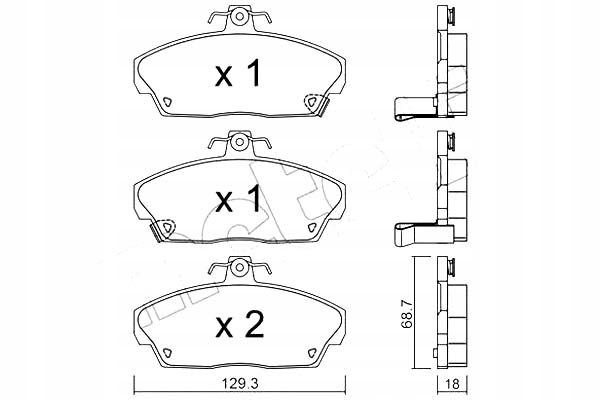 PLAQUETTES HAM.ROVER 200 -00 (+ABS) CAPTEUR