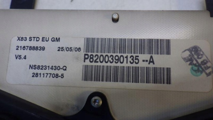 COMPTEUR EUROPE TRAFIC II VIVARO A PRIMASTAR I 1.9 DCI 8200390135