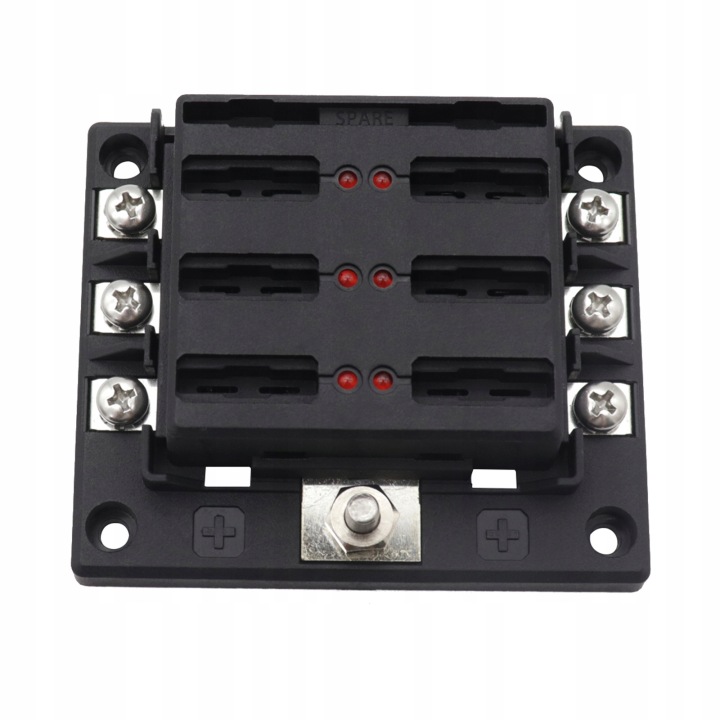 6 -WAY BLADE BLADE COFFRE AVEC WSKAZNIKIEM LED 16PCS FUSIBLES POUR 42