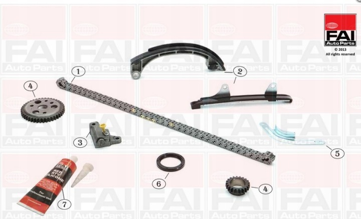 FAI KIT CHAÎNES DISTRIBUTION TOYOTA DOHC YARIS/VITZ (_P9_) 1.3 VVTI MOTEUR