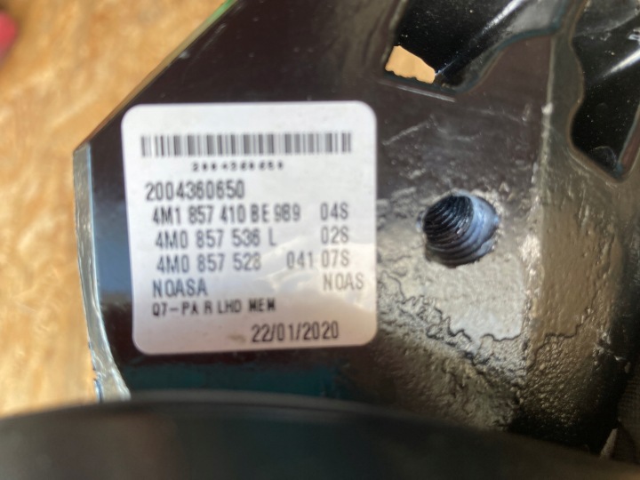 AUDI Q7 4M1857410 DROIT RÉTROVISEUR RECOMMANDÉ