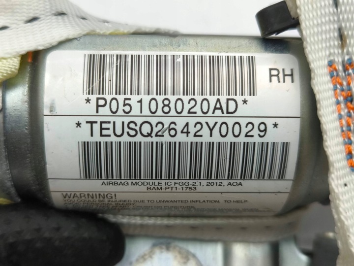 JEEP GRAND CHEROKEE 2013 DROITE CÔTÉ RIDEAU AIRBAG