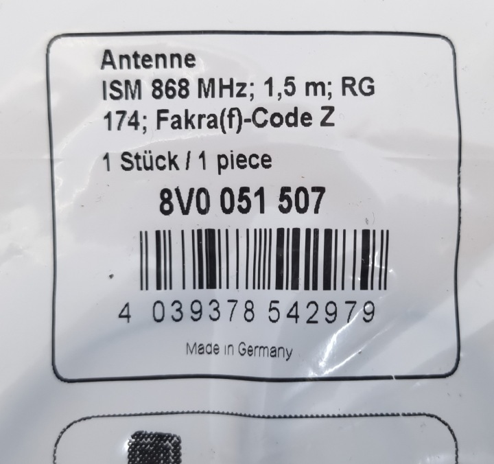 TÉLÉCOMMANDE CENTRE ANTENNE WEBASTO AUDI 4H0963511D 4H0963271E 8V0051507