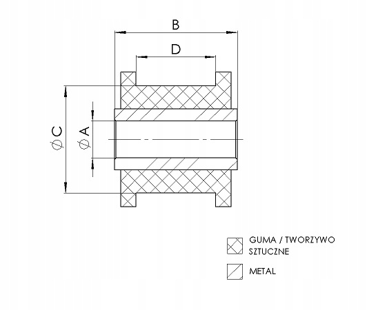 POLIURETANOWA BUSHING DRIVE SHAFT KIEROWNICZEGO DO GEAR AUDI 