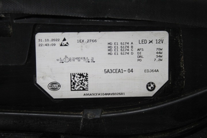 PHARE GAUCHE AVANT BMW IX I20 M60 LASER MODULES OE 5A3CEA1-04