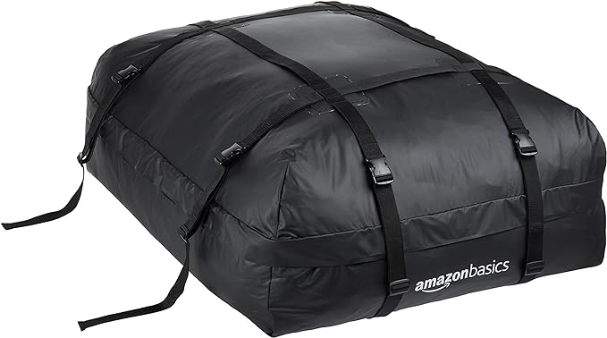 MALETERO DE TECHO TEKSTYLNY IMPERMEABLE AMAZON BASICS ZH1706193 425L NEGRO 