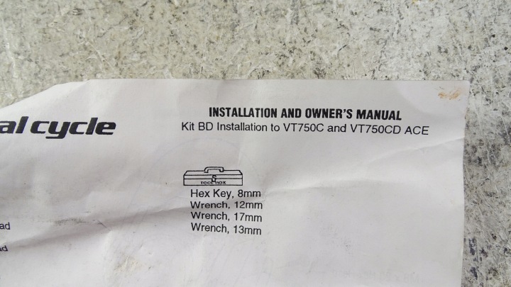 P797 HONDA SHADOW VT750C VT750CD ACE STELAZE SUPPORTS VITRES NATIONAL CYCLE