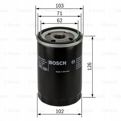 BOSCH 0 986 452 042 FILTRO ACEITES 