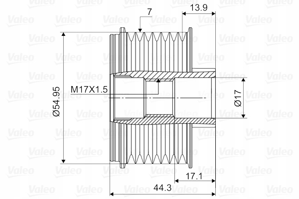 KOLO POULIE ALTERNATEUR CONVIENT VERS SUBARU FORESTER, IMPREZA, LEGACY IV