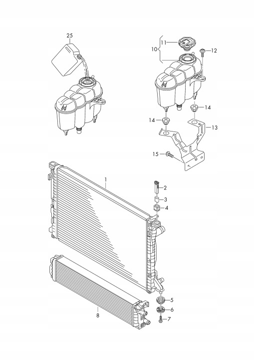 ÉCHANGEUR AIR-AIR AUDI A4 16- VAG 8W0145804A