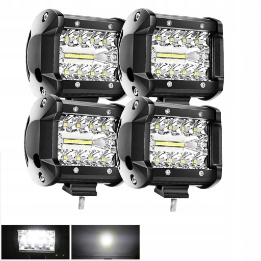 4X PHARE TRAVAILLÉ PHARES ANTIBROUILLARD 480W KIT VERS PORTE-AUTOS CIAGNIKA TRACTEUR