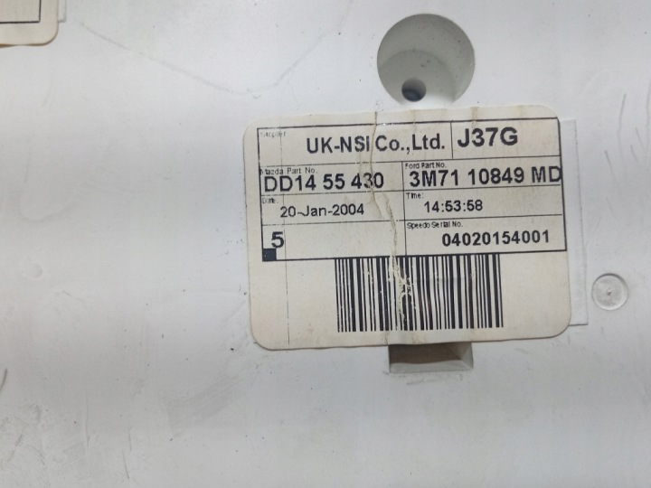 MAZDA 2 DY II 1.2 16V COMPTEUR EUROPE 3M71-10849-MD