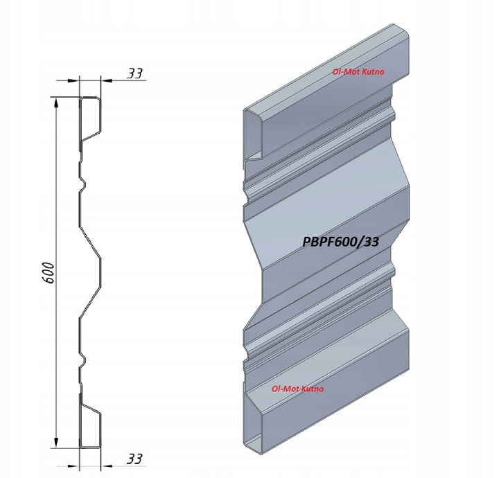 PROFILE AL BURTY PARA DOSTAWCZEGO I CIEZAROWEGO 60CM 