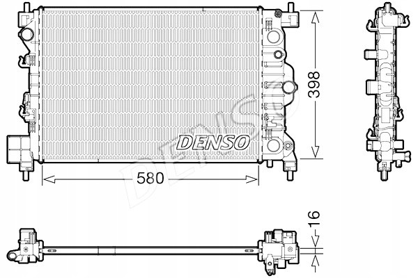 DENSO RADUADOR DEL MOTOR DE AGUA CHEVROLET AVEO TRAX OPEL MOKKA MOKKA X 