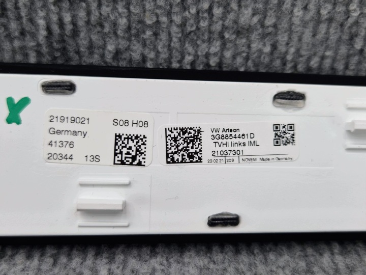 VW ARTEON DÉCOR MOULURE DÉCORATIVE GARNITURE DE PORTE PORTES ARRIÈRE GAUCHE 3G8867419BJ YI2