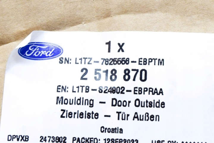 FORD PUMA ARRIÈRE DROITE MOULURE DE PORTE 2518870 NEUF ORIGINALE L1TB-S24902-