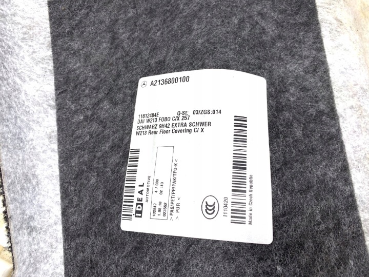 TAPIS REVÊTEMENT MERCEDES CLS A2136800340