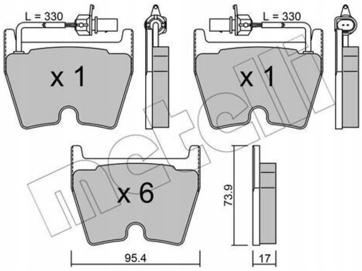 ZAPATAS PARTE DELANTERA LAMBORGHINI DIABLO 5.7 6.0 98-00 MURCIELAGO 6.2 6.5 01-10 