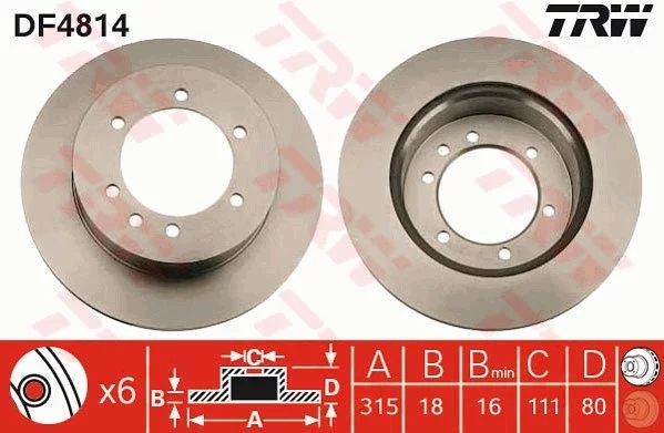 DISCO HAM. NISSAN PATROL PARTE TRASERA DF4814 