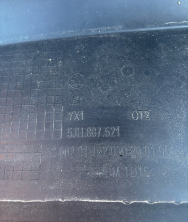 SKODA RAPID PARE-CHOCS ARRIÈRE ARRIÈRE 5JH807421 5JH807521