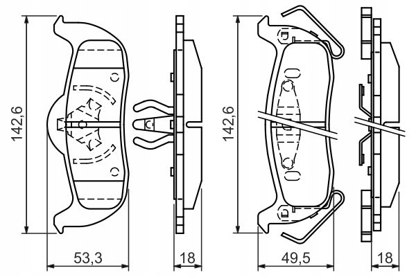 ZAPATAS DE FRENAPARA PARTE TRASERA PARA JEEP COMMANDER 4.7 V8 5.7 