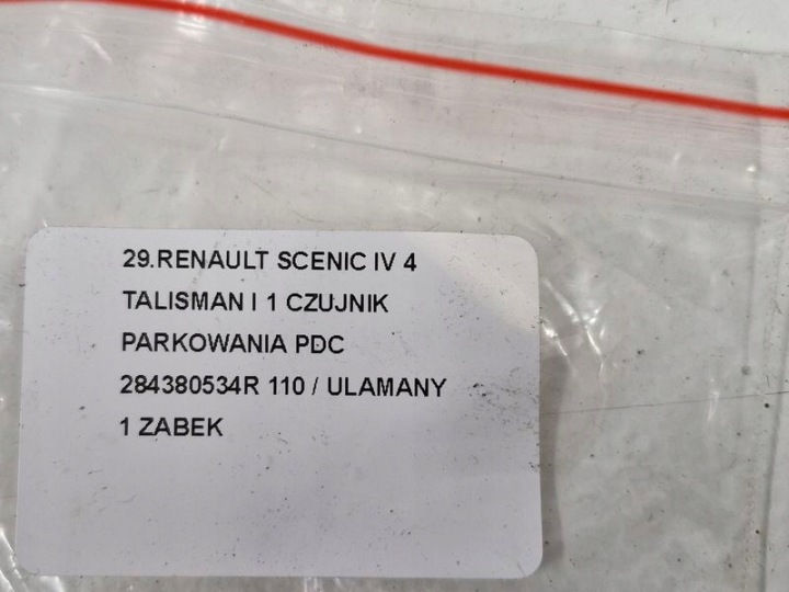 RENAULT SCENIC IV 4 TALISMAN I 1 CAPTEUR STATIONNEMENT PDC 284380534R
