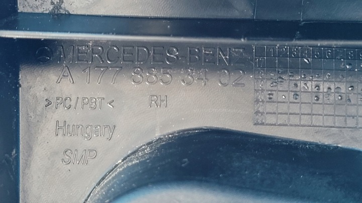 MERCEDES W177 A200 20R GLISSIÈRE PARE-CHOCS DROIT ARRIÈRE A1778853402