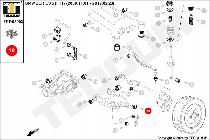 BMW COUPLING BUSHINGS WAHLIWYCH SUSPENSION REAR 