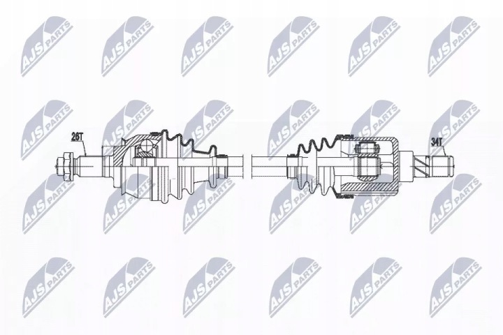 NPW-BM-020 NTY DEMI-ARBRE MENÉE MINI COOPER AVEC 1.6 00-08 GAUCHE
